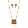 Antique Floral Necklace Set with Matching Earrings - view 2