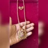 Antique Floral Necklace Set with Matching Earrings - view 4