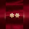 Antique Gold Chandelier Earrings with Stone
