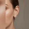 Antique Gold Chandelier Earrings with Stone - view 2