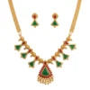 Antique Gold Layered Long Necklace Set - view 2