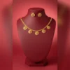 Antique Gold Layered Temple Necklace Set - view 2