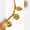 Antique Gold Layered Temple Necklace Set - view 3