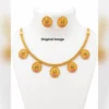 Antique Gold Layered Temple Necklace Set - view 5