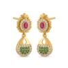 Antique Temple Gold Drop Earrings - view 2