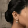 Antique Temple Gold Drop Earrings - view 3