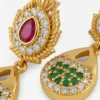 Antique Temple Gold Drop Earrings - view 4