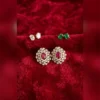 Beautiful Stone Stud Earrings Set - Multicolor