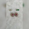 Beautiful Stone Stud Earrings Set - Multicolor - view 2