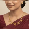 Elegant Coin Temple Inspired Imitation Necklace Set - view 4