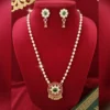 Elegant Pearl Layered Necklace Set with Earrings