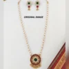 Elegant Pearl Layered Necklace Set with Earrings - view 4