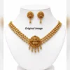 Elegant Ruby Stone Necklace Set with Matching Earrings - view 4