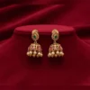 Emerald Ruby Jhumka Pearl Drop Earrings