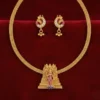 Goddess Lakshmi Pendant Necklace Set with Earrings