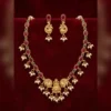 Lakshmi Temple Peacock Ruby Necklace Set