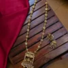 Lakshmi Temple Pendant Short Chain Set - view 3
