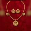Lightweight Gold Floral Necklace Set with Earrings