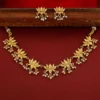Minimalist Gold Chain Necklace Set with Earrings