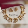 Minimalist Gold Chain Necklace Set with Earrings - view 5