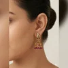 Multicolor Cz Jhumka Drop Earrings - view 3