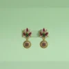 Multicolor Floral Drop Earrings - view 3