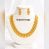 Premium Grand Bridal Temple Necklace Set with Earrings - view 4