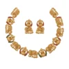 Traditional Antique Necklace Set with Matching Earrings - view 2