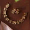 Traditional Antique Necklace Set with Matching Earrings - view 3