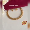 Traditional Elephant Design Gold Tone Necklace Set with Earrings - view 5