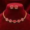 Traditional Pearl Drop Necklace Set with Earrings