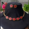 Traditional Pearl Drop Necklace Set with Earrings - view 3